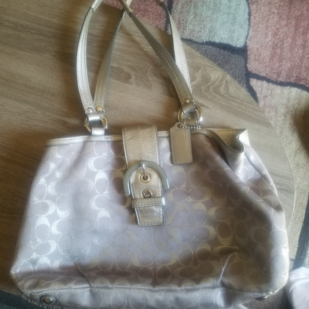 Authentic Coach Poppy Large Shoulder Bag Purse